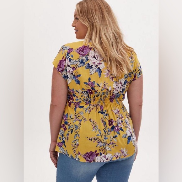 SOLD SOLD Torrid Fit And Flare Challis Button-Front Top - Picture 2 of 6